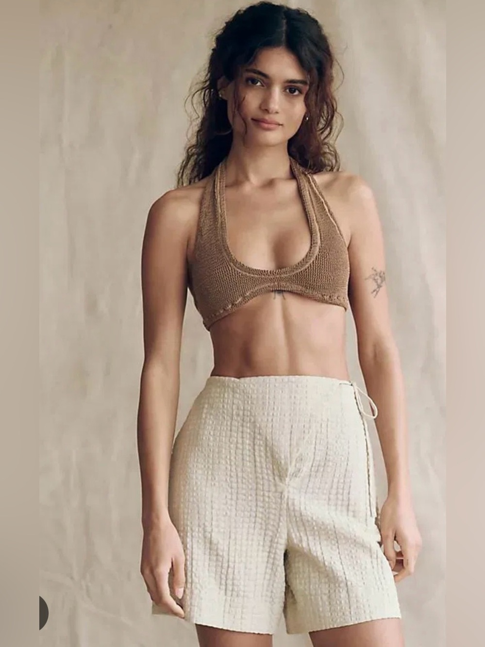 NWT FREE PEOPLE
free-est - Pucker Check Wrap Shorts small